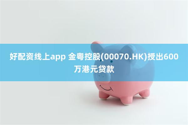 好配资线上app 金粤控股(00070.HK)授出600万港元贷款