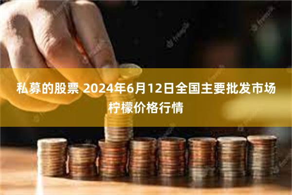 私募的股票 2024年6月12日全国主要批发市场柠檬价格行情