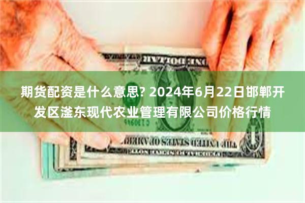 期货配资是什么意思? 2024年6月22日邯郸开发区滏东现代农业管理有限公司价格行情