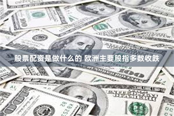 股票配资是做什么的 欧洲主要股指多数收跌