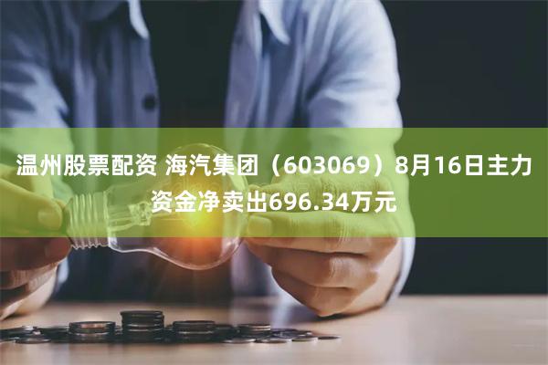 温州股票配资 海汽集团（603069）8月16日主力资金净卖出696.34万元