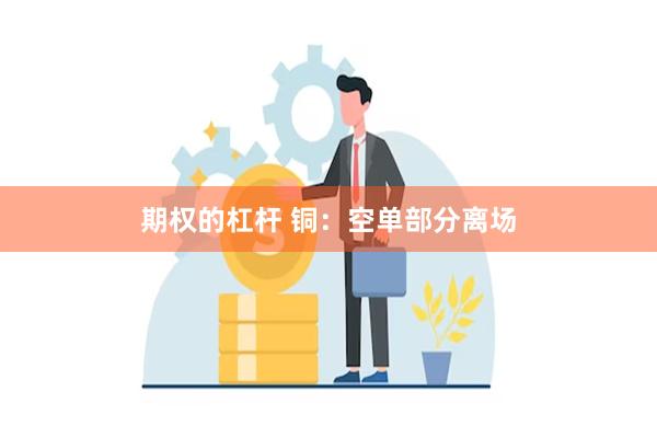 期权的杠杆 铜：空单部分离场