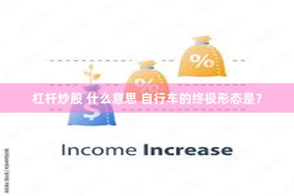 杠杆炒股 什么意思 自行车的终极形态是？